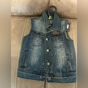 Toddler boys denim vest jacket